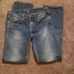 Silver boot cut jeans